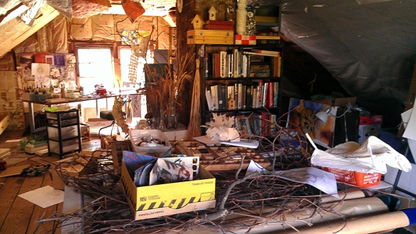 view of an attic studio